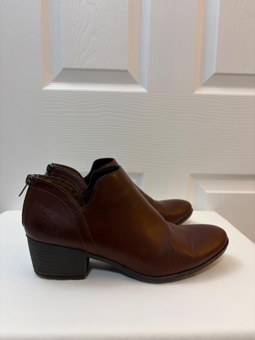 b.o.c. Celosia Brown Ankle Booties Women’s 9.5 M Block Heel